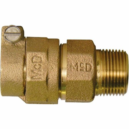 A Y MCDONALD 1 In. CTS x 3/4 In. MIPT Brass Low Lead Connector 74753-22 A